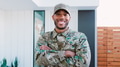 Portrait Of Male Soldier In Uniform Visiting Home On Leave - PhotoDune Item for Sale