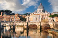 St. Peter's Basilica in Vatican City with the Tiber River passing through Rome, Italy - PhotoDune Item for Sale