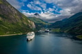 Geiranger fjord, Beautiful Nature Norway. The fjord is one of Norway's most visited tourist sites. - PhotoDune Item for Sale
