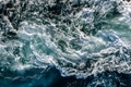 Blue waves of water of the river and the sea meet each other during high tide and low tide. - PhotoDune Item for Sale