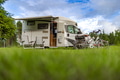 Family vacation travel RV, holiday trip in motorhome, Caravan car Vacation. Beautiful Nature Norway. - PhotoDune Item for Sale