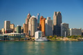 Detroit, Michigan, USA Skyline on the Detroit River - PhotoDune Item for Sale