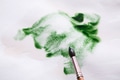 Brush in hands. Artist creating watercolor painting - PhotoDune Item for Sale