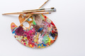 Art palette with colorful paint strokes, isolated - PhotoDune Item for Sale