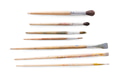 Drawing tools, set of dirty paint brushes in row - PhotoDune Item for Sale