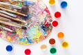 Art palette with colorful paint strokes, isolated - PhotoDune Item for Sale