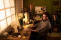 Caucasian Man Working on Vintage Computer in Home Office Setting - PhotoDune Item for Sale