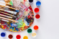 Art palette with colorful paint strokes, isolated - PhotoDune Item for Sale