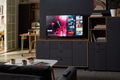 Modern Living Room Showing Smart Television Streaming Entertainment Content - PhotoDune Item for Sale