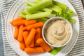 Healthy Celery Carrot and Hummus Plate - PhotoDune Item for Sale