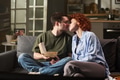Young Man and Young Woman Sharing Romantic Moment Indoors - PhotoDune Item for Sale