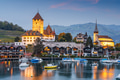 Spiez, Switzerland at Twilight - PhotoDune Item for Sale