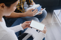 Young Couple Playing With Virtual Reality - PhotoDune Item for Sale