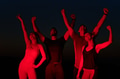 Late-Night Triumph: Group of Friends Celebrate Marathon Success. - PhotoDune Item for Sale