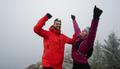 Runner couple having fun after trail cross-country trail running training - PhotoDune Item for Sale