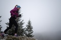 sky running or trail running woman exercising on a mountain top - PhotoDune Item for Sale