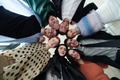 A diverse group of business professionals standing together in a powerful, united pose, captured - PhotoDune Item for Sale