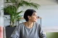 A close up portrait of a young businesswoman engaged in a professional meeting, confidently - PhotoDune Item for Sale