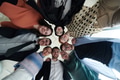 A diverse group of business professionals standing together in a powerful, united pose, captured - PhotoDune Item for Sale
