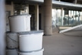 A captivating view of a modern business building under construction, showcasing its raw industrial - PhotoDune Item for Sale