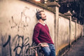 Man listening to music outdoor - PhotoDune Item for Sale