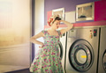 Woman at the laundromat - PhotoDune Item for Sale