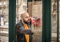 Man on a phone booth - PhotoDune Item for Sale