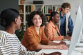 Collaborating with Colleagues in Modern Office Setting - PhotoDune Item for Sale