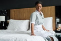 Black Woman Working as Chambermaid in Hotel Room - PhotoDune Item for Sale