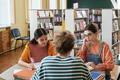 Studying and Collaborating in Modern University Library - PhotoDune Item for Sale