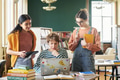 Collaborating in Study Group in Library Setting - PhotoDune Item for Sale