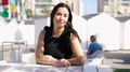 Elegant Woman Enjoying Sunny Day at Outdoor Cafe - PhotoDune Item for Sale