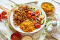 Delicious Sliced Beef With Roasted Vegetables And Groats - PhotoDune Item for Sale