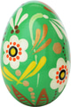 Green Easter egg with white floral motifs and golden details - PhotoDune Item for Sale