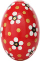 Red Easter egg with white and gold floral motifs - PhotoDune Item for Sale