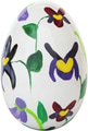 White Easter egg with colorful flower designs and green stems - PhotoDune Item for Sale