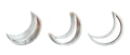 Set of marble crescent moon shape isolated on white background, - PhotoDune Item for Sale