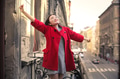 Happy woman on a balcony - PhotoDune Item for Sale