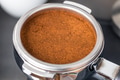 Organic Ground Espresso Coffee in a Portafilter - PhotoDune Item for Sale