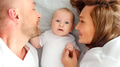 Happy family. Healthy newborn baby with mom and dad. - PhotoDune Item for Sale